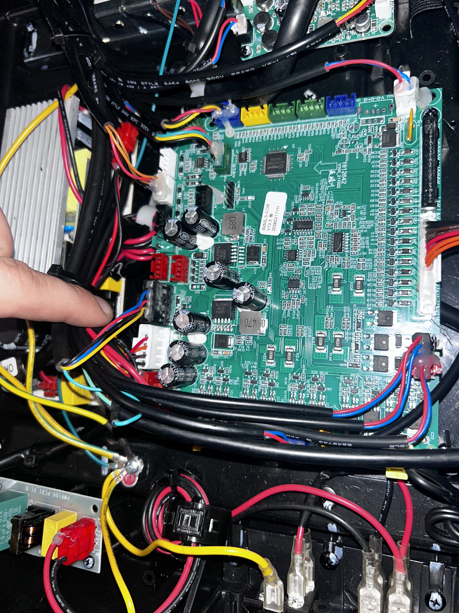 Massage chair repair wiring and board access.