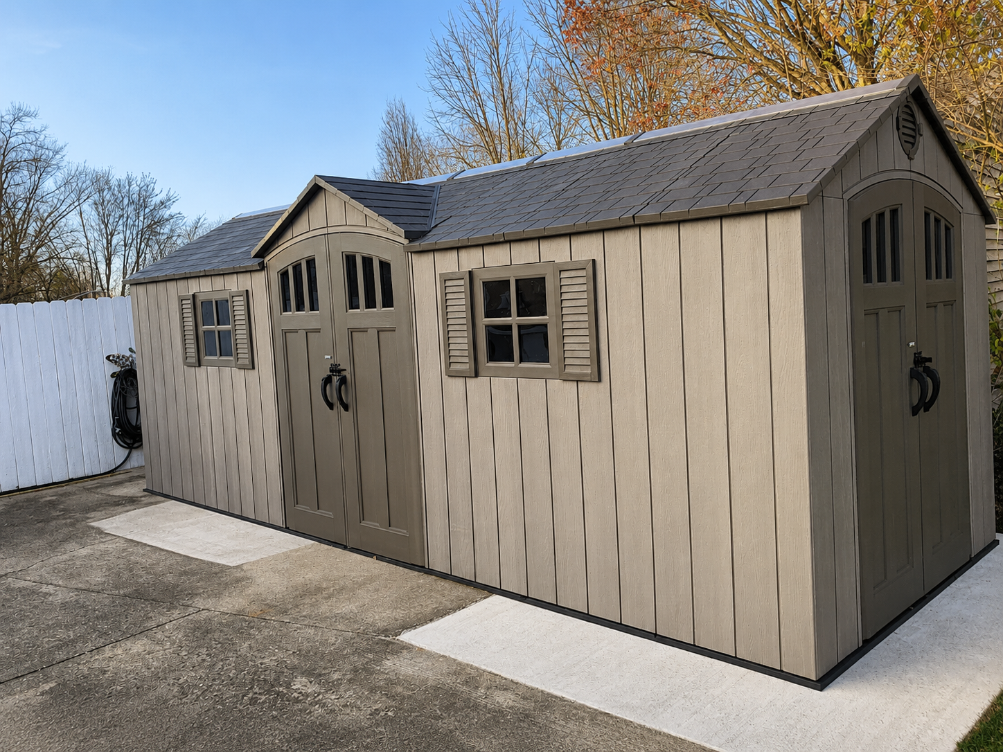 Shed kit assembly and storage building setup